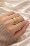 Spiral Gold Adjustable Ring