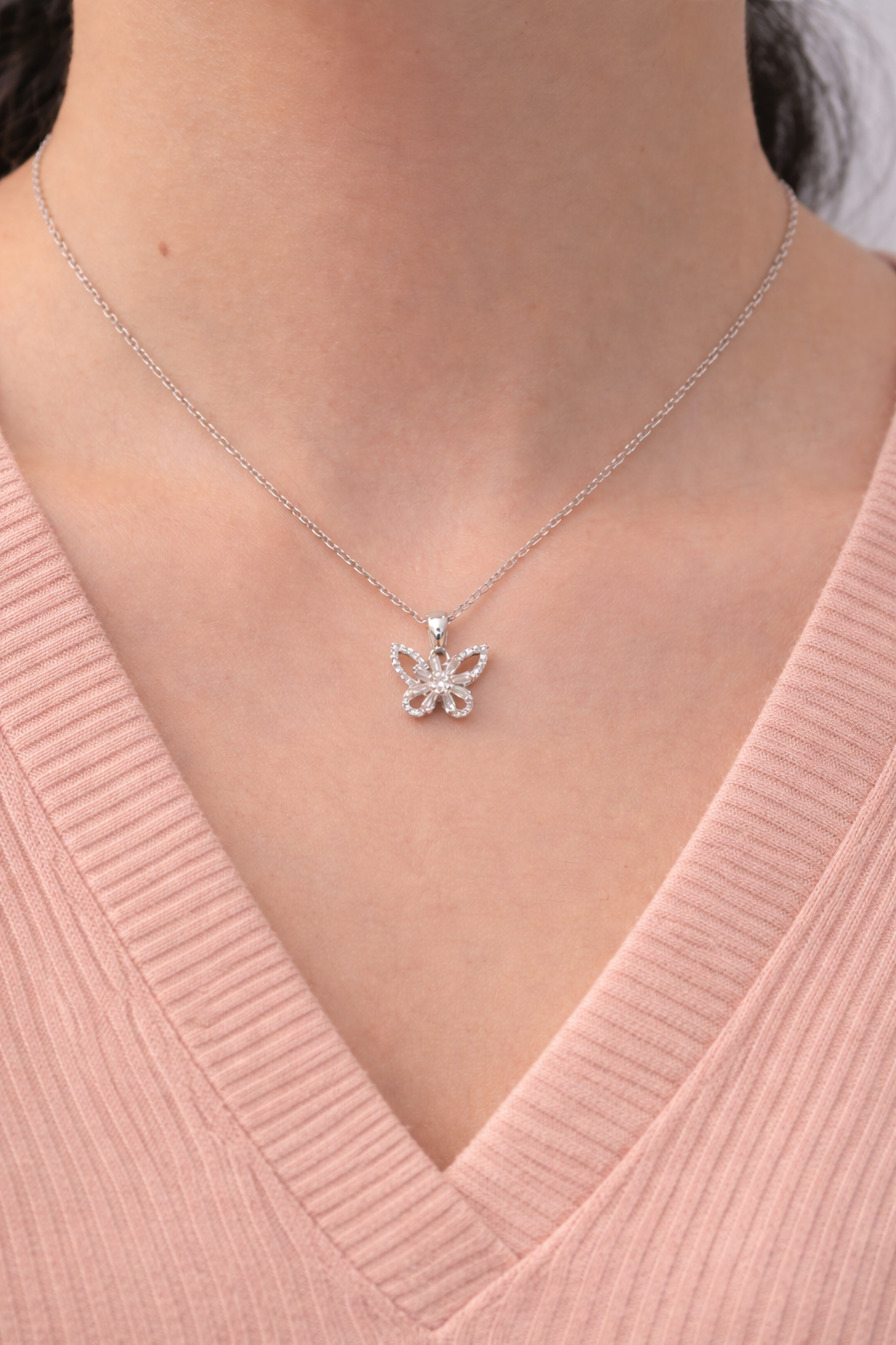 Crystal Butterfly Necklace