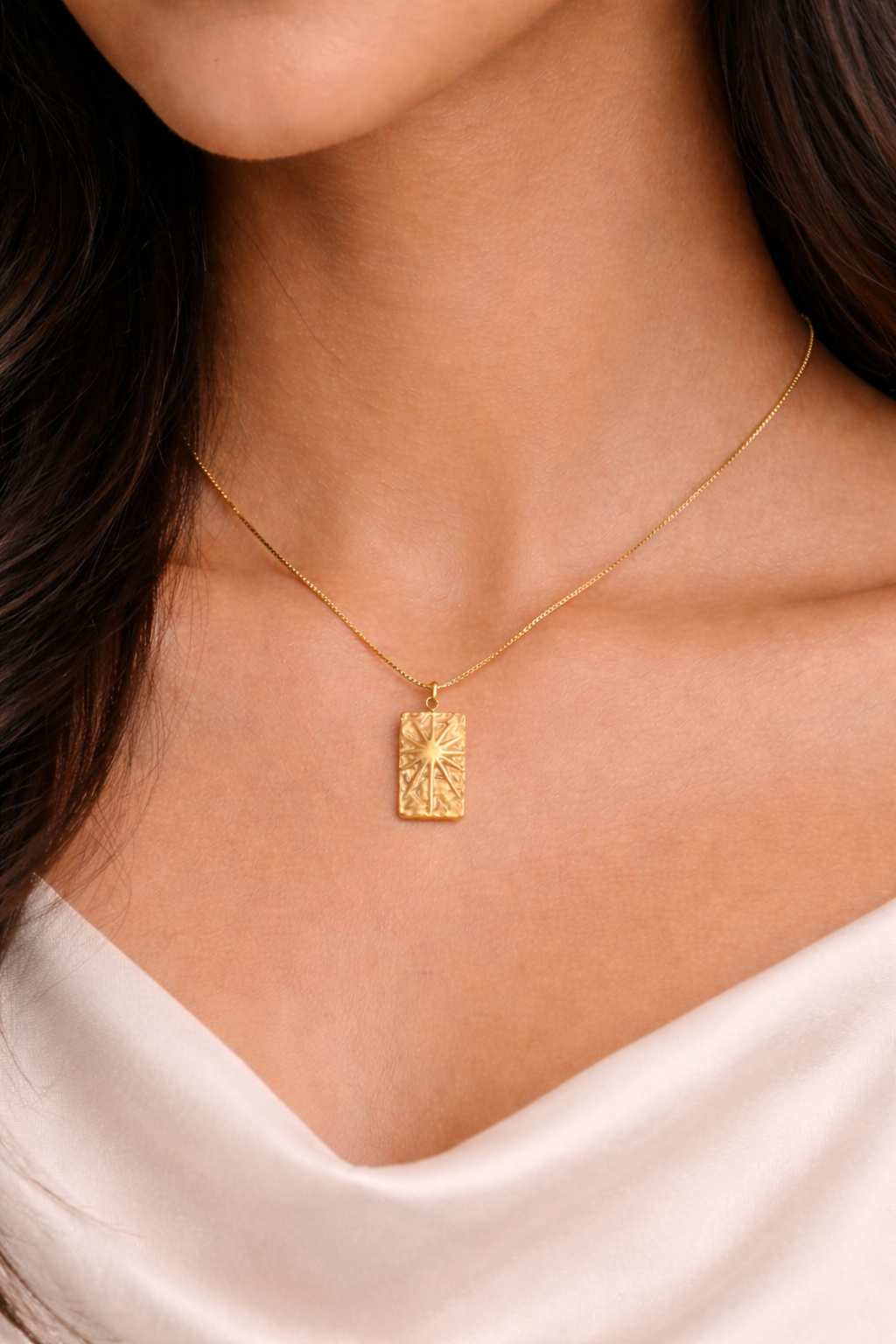 Sunray Rectangle Necklace