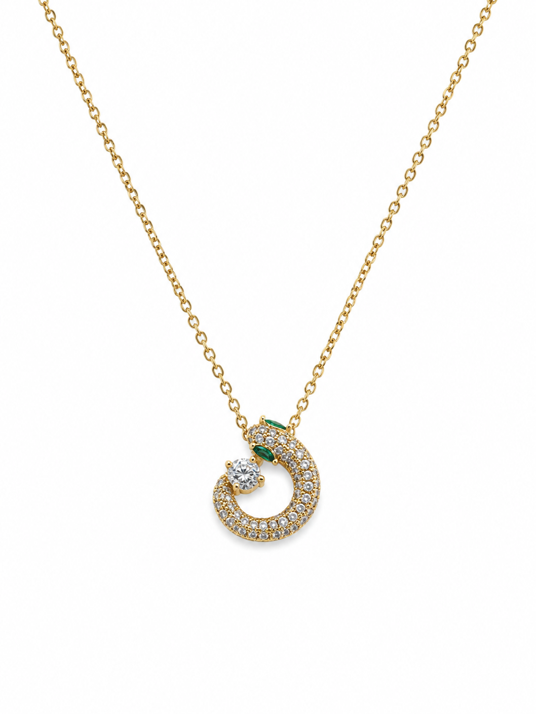 Elegant Emerald Serpent Necklace for everyday styling and special occasions by Ashaarya