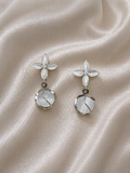 Anti-tarnish Noctra star clip-on earrings for women, lightweight no piercing comfort jewellery with elegant dangling design by Ashaarya