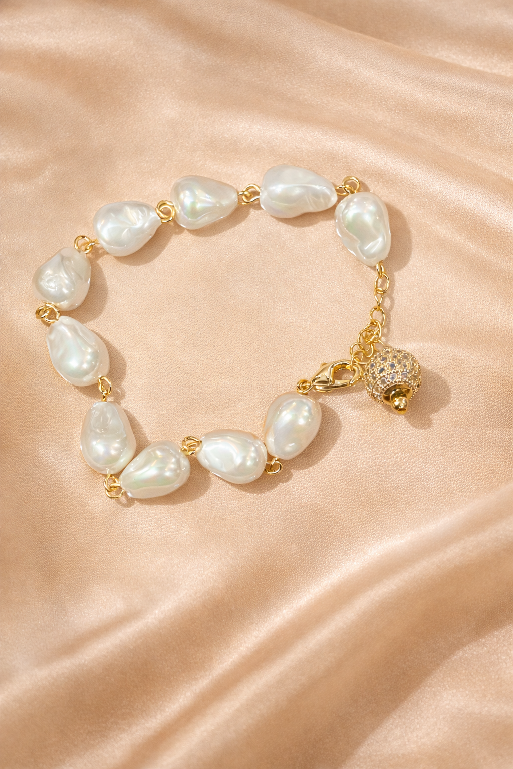 Real pearl bracelet for women, anti-tarnish comfort jewellery, baroque pearl bracelet, freshwater pearl bracelet, demi fine jewellery bracelet, lightweight pearl bracelet, everyday pearl jewellery, minimalist pearl bracelet, luxury pearl bracelet for women, statement pearl bracelet, modern pearl jewellery, anti tarnish jewellery bracelet, elegant pearl bracelet, stackable pearl bracelet for women, premium demi fine jewellery India, comfort jewellery bracelet, women pearl jewellery, Ashaarya pearl bracelet.