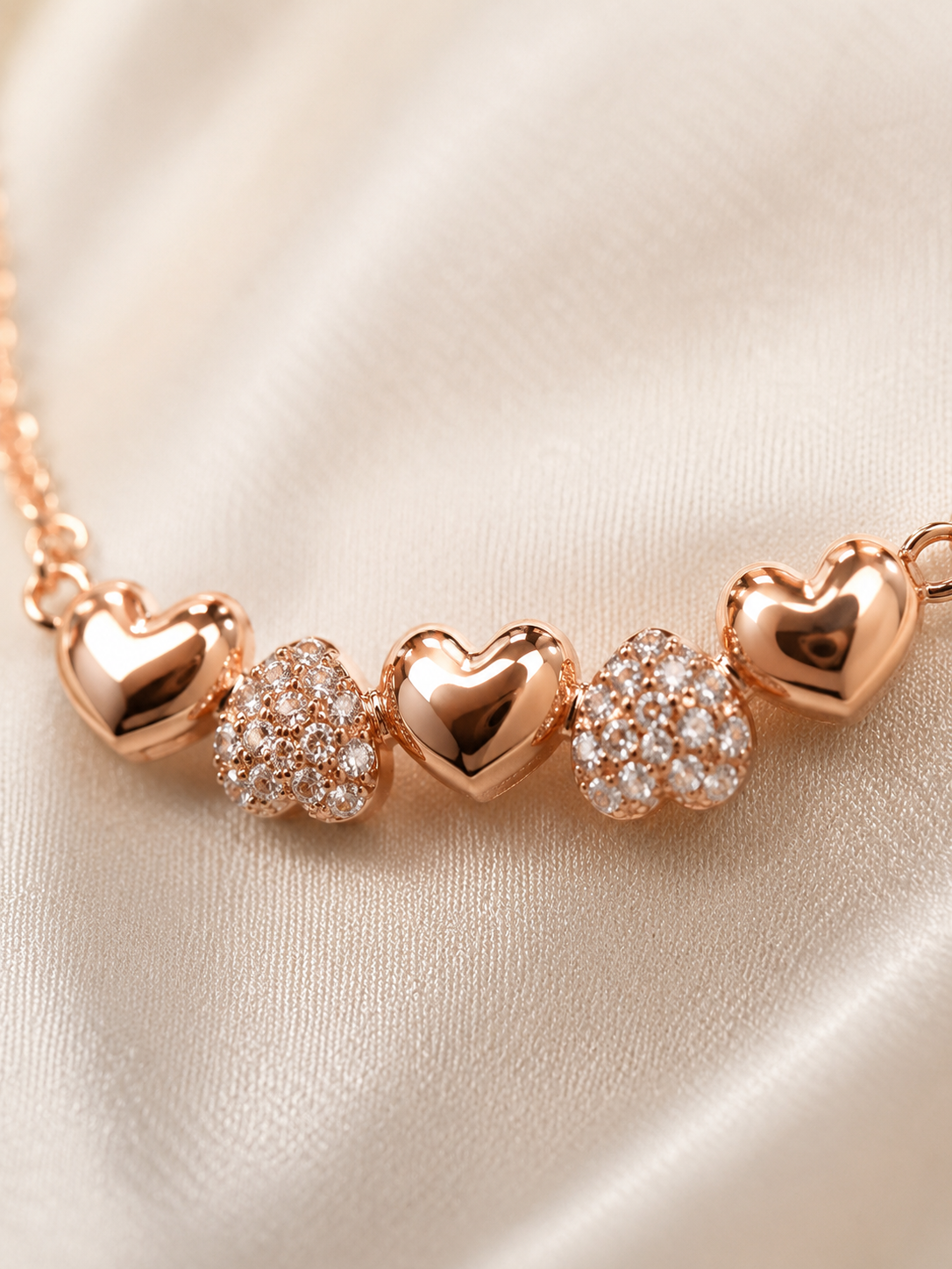 Heartstrings Necklace by Ashaarya lightweight anti-tarnish heart necklace for women
